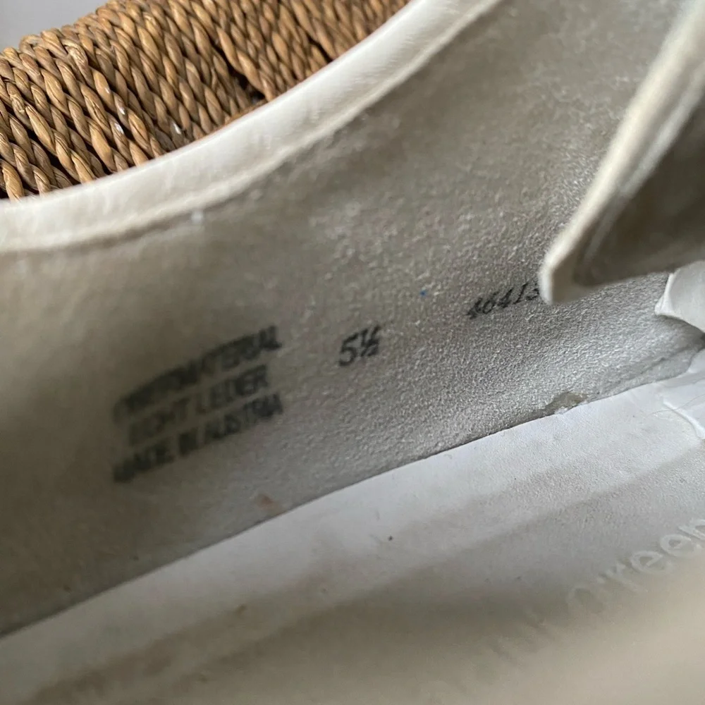 Paul Green Shoes Women's 5.5 Perforated White Sneakers Leather